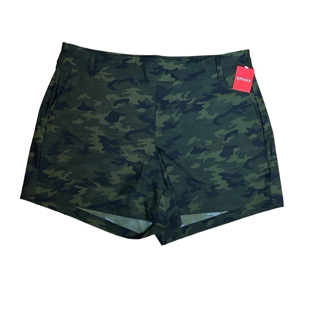 Spanx Green Camo Sunshine Shorts 6” Sz.1X - Picture 6 of 16